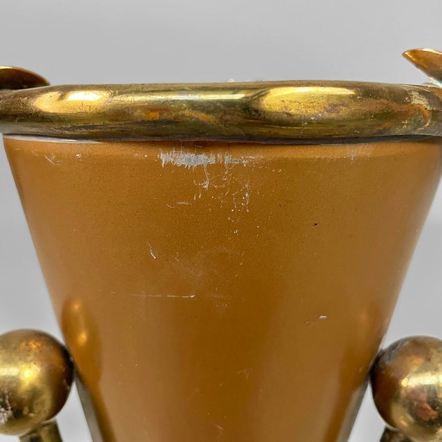 Mid-Century Modern Floor-Standing Ashtray in Brass, Italy, 1950s For Sale - Image 14 of 18