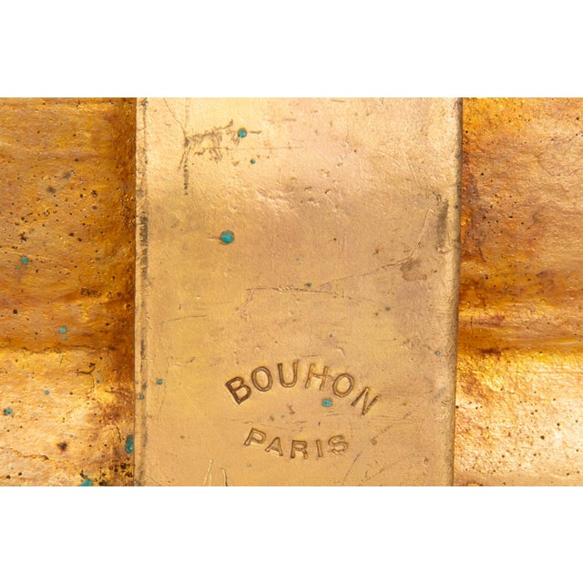 Antique Gilt Bronze Fireplace Fender With Chenets by Bouhon, Paris For Sale - Image 17 of 18