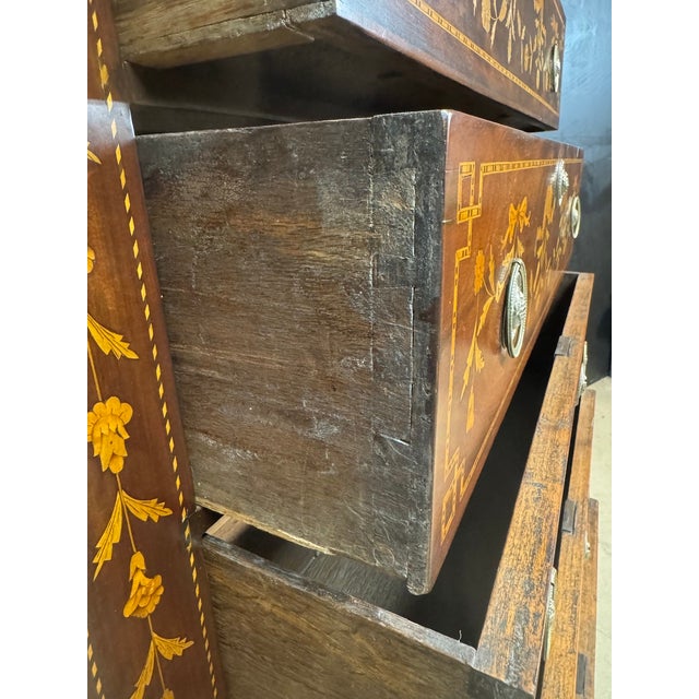Tall 18th Century Dutch Marquetry Chest of Drawers For Sale - Image 14 of 17