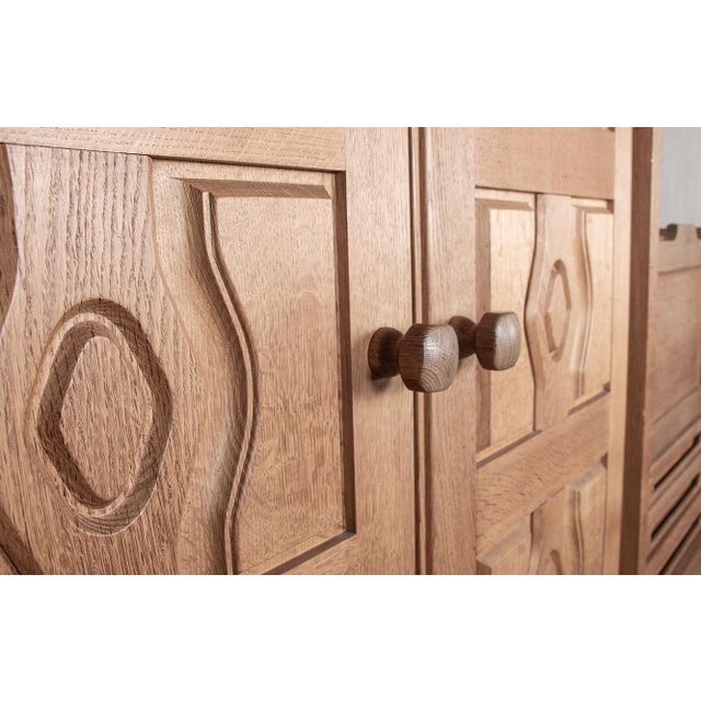Double Buffet in Oak with Earthenware Tiles by Boleslaw Danikowski for Guillerme et Chambron / Votre Maison, 1960s For Sale - Image 16 of 18