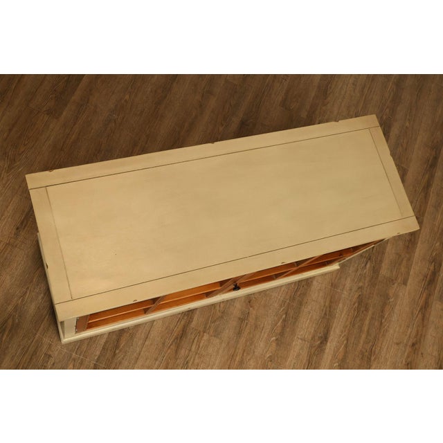 Pier 1 Imports Painted Farmhouse Style Two Tone Media Console For Sale - Image 13 of 18