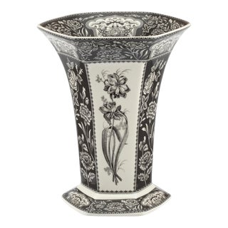 Spode Heritage 10.5" Hexagonal Vase, Floral For Sale