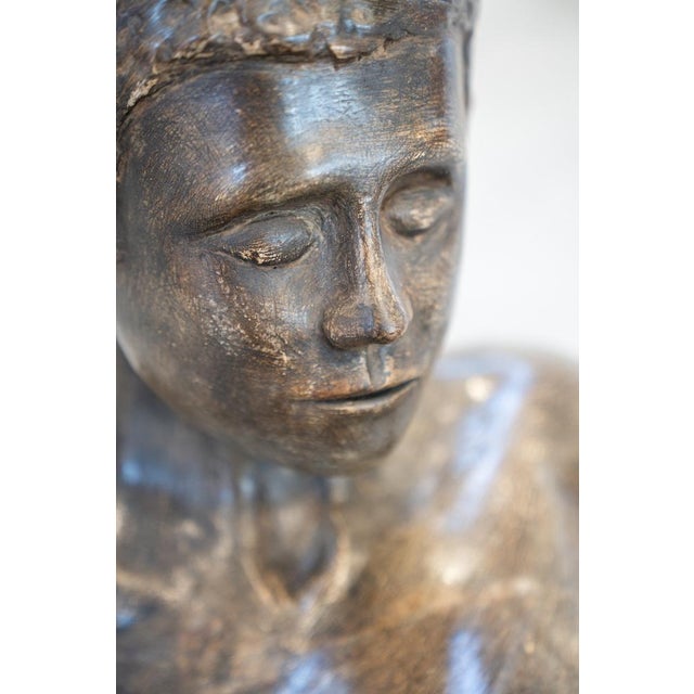 Figurative Sculpture in Plaster, 1970s For Sale - Image 4 of 18