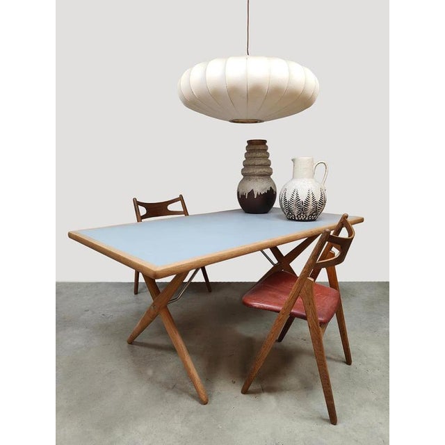 1960s Vintage Sawhorse AT303 Dining Table by Hans J. Wegner for Andreas Tuck, 1960s For Sale - Image 5 of 9