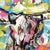 Flor De Muerte - Original Blue Floral Skull Acrylic Painting on Paper by Jesse Black For Sale - Image 4 of 6