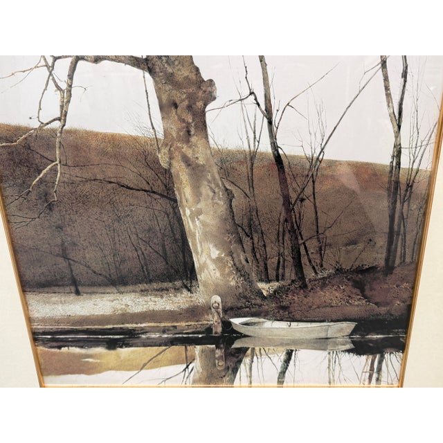 Printmaking Materials Andrew Wyeth Cold Spring Lithograph Print, Framed For Sale - Image 7 of 12