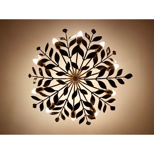 Vintage Floral Pendant Light from Vereinigte Werstaetten, 1950s For Sale - Image 14 of 18