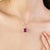 Petite Natural Ruby Diamond Solitaire Pendant for Her For Sale - Image 10 of 12