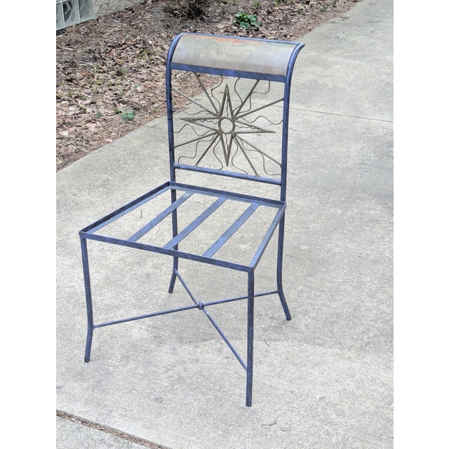 Metal 1990s Mario Villa Designer Sun Chair Brass and Iron For Sale - Image 7 of 11