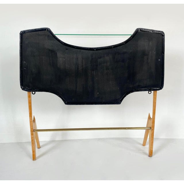Vintage Brass and Wood Console, 1950s For Sale - Image 15 of 16