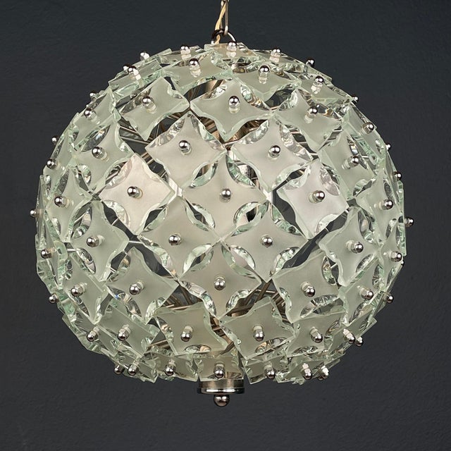 Art Glass Pendant Lamp Sputnik by Fontana Arte, Italy, 1960s For Sale - Image 14 of 14