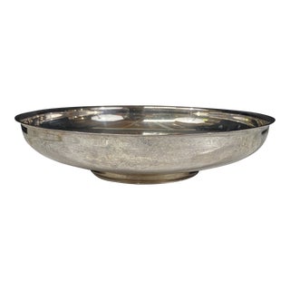Oneida Silver Plate Shallow Footed Bowl For Sale