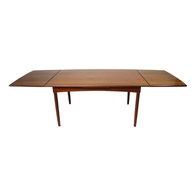 Teak Expandable Dining Table in the Style of Niels Moller Denmark For Sale