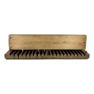 Antique Wooden Cigar Mold, S. Maier No. 385, Primitive Display For Sale