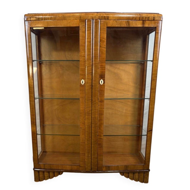 Vintage English Art Deco Display Cabinet, 1930s For Sale - Image 10 of 10