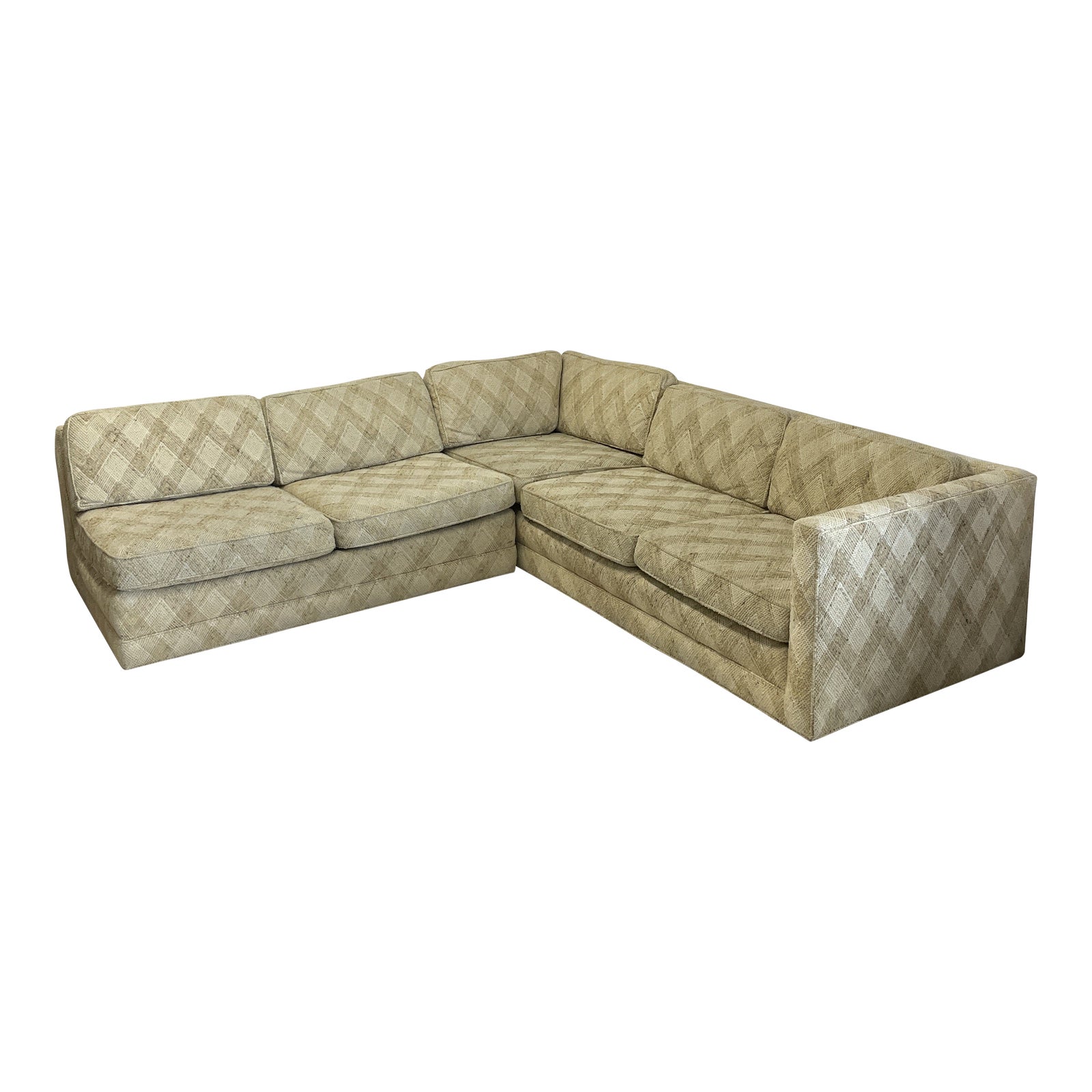 1970s Vintage Henredon Tan Sectional Chairish