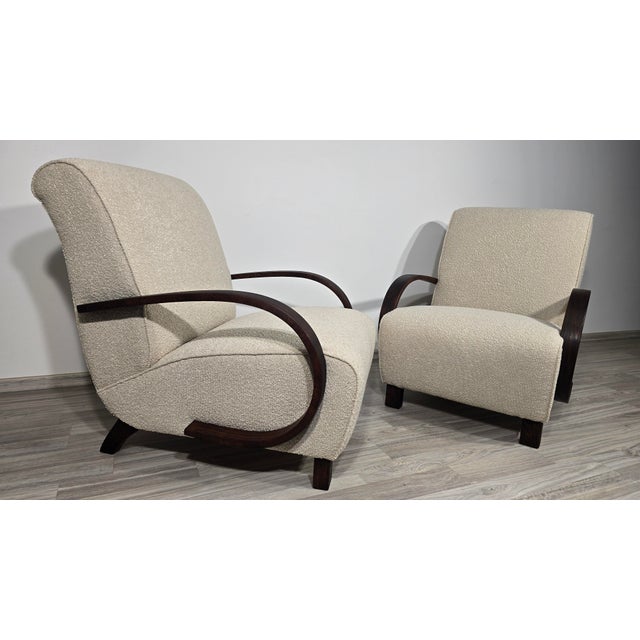 Art Deco Lounge Chairs from Jindřich Halabala, 1950s, Set of 2 For Sale - Image 6 of 11