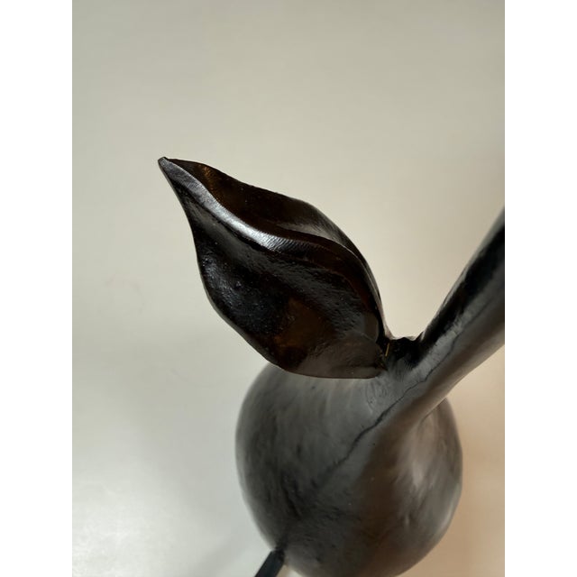 Black Cast Metal Pear Table Lamp For Sale - Image 8 of 12