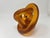 Late 20th Century Signed Amber & Cognac Art Glass Infinity Knot Sculpture, Serpentine Texture For Sale - Image 5 of 17