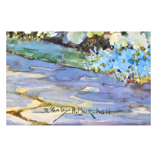 Paint Mid Century Landscape -- In the Garden by Stanley Burchett For Sale - Image 7 of 7