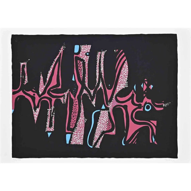Wladimiro Tulli, Abstract Composition, Screen Print, 1970s For Sale