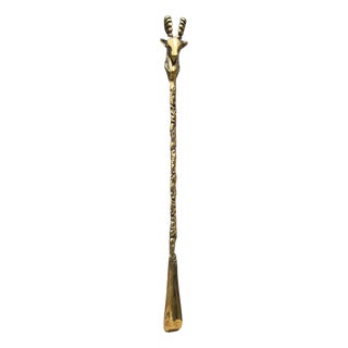 Long Shoehorn With Ibex Head Handle For Sale