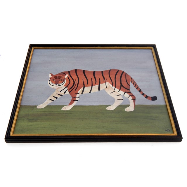 Matt Rix, Bengal Tiger Facing Left, 2000s, Oil on Board For Sale - Image 12 of 13