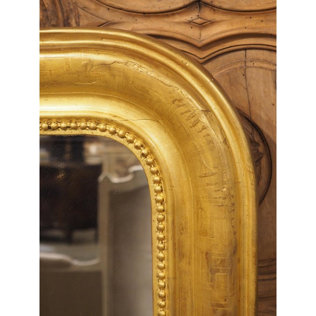 Circa 1850 French Gold Louis Philippe Mirror With Greek Key Motif For Sale - Image 11 of 18