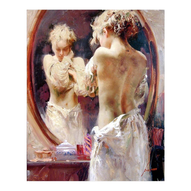 Pino "Contemplation" Stretched Canvas Hand Signed & Embellished For Sale