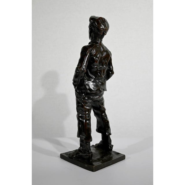 After H. Hertzberg, Le Siffleur, 19th-Century, Bronze For Sale - Image 4 of 18