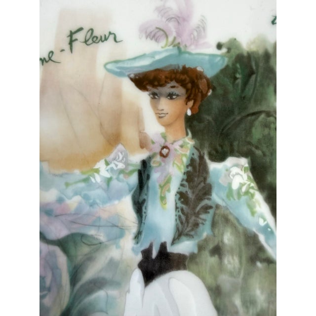 Ceramic 1970s D’Arceau Limoges Les Femmes Du Siècle Fashion Plates by François Ganeau – Set of 4 For Sale - Image 7 of 12
