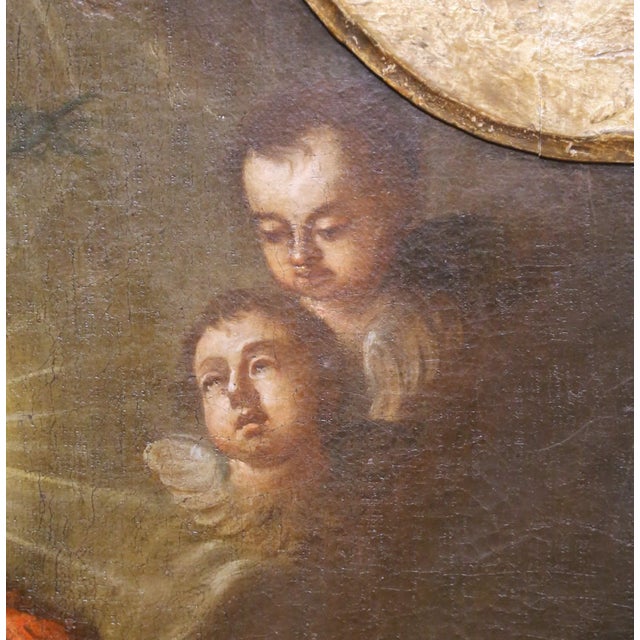 18th Century Spanish Baroque Saint Julius Martyr Oil Painting With Angels For Sale - Image 9 of 13