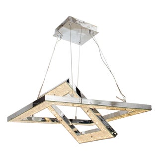 Modern Minimalist "Crushed Ice" Pendant Lamp For Sale