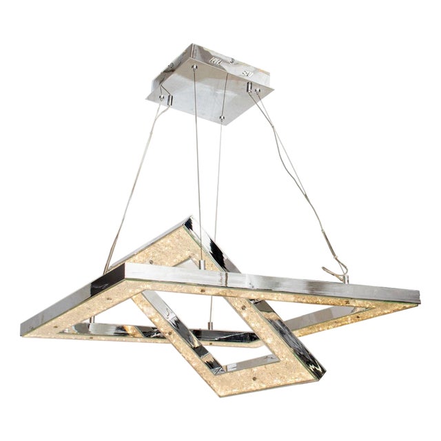 Modern Minimalist "Crushed Ice" Pendant Lamp For Sale