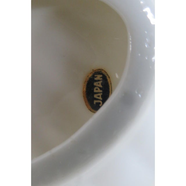 Porcelain Swan Figurine With Gold Trim Shell Trinket Dish Made in Japan 4857b For Sale - Image 10 of 14