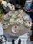Mid-Century Modern Vintage Hand Painted Tulip Glass Shrimp Cocktail Set For Sale - Image 3 of 11