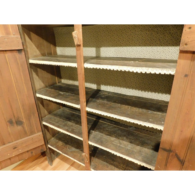 Wood Early 20th Century Primitive Pine Cabinet – Jelly Cupboard, Barn Board Construction For Sale - Image 7 of 18