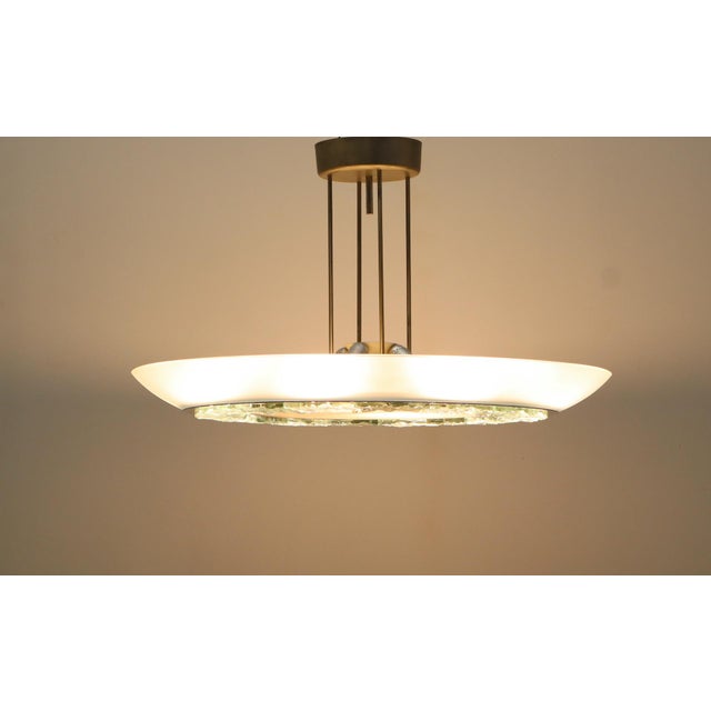 Fontana Arte Large Model 2459 Pendant Light by Max Ingrand for Fontana Arte, 1965 For Sale - Image 4 of 18