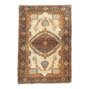 Late 18th Century Antique Persian Farahan Sarouk Rug 3'4'' x 4'11''
