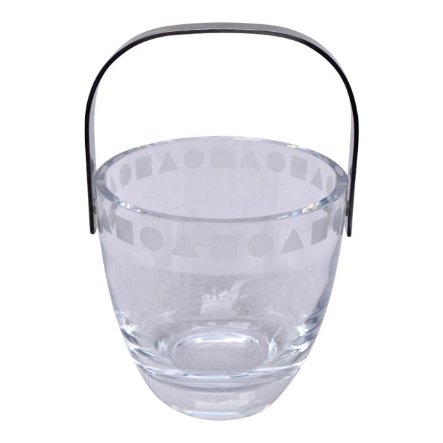 1980s Ward Bennett for Sasaki Sengai Crystal Ice Bucket For Sale