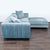 Rove Concepts Modern Light Blue Velvet Sectional Sofa With Ottoman For Sale - Image 4 of 8