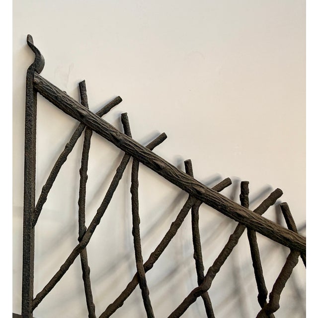 Late 19th Century Antique French Wrought Iron Gate For Sale - Image 5 of 16