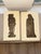 This striking, matched pair of vintage English monumental brass rubbings offers an exceptional, crisp graphic element for...