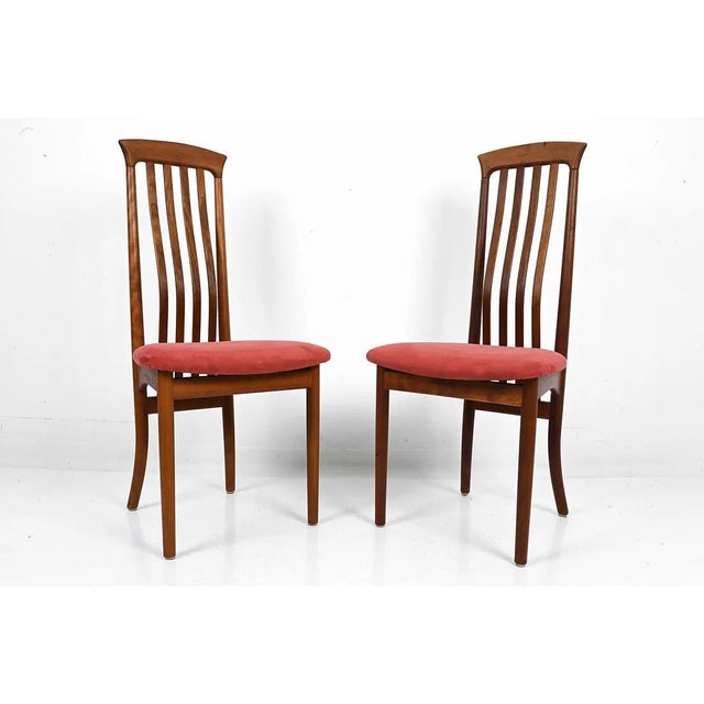 Niels Koefoed Set 4 Fine Danish Teak Dining Chairs Mid Century Modern For Sale - Image 4 of 11