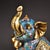 Mid 20th Century Pair of Gilt Cloisonne Enamel Elephant Figures – 7.9" Auspicious Statues For Sale In Los Angeles - Image 6 of 8