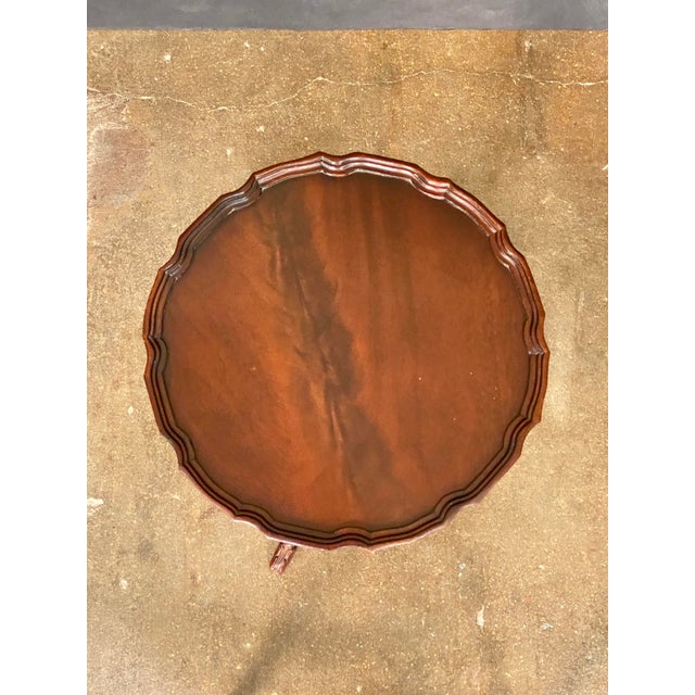 English Wine or Cocktail Table of Mahogany (Dia 15 1/2) For Sale - Image 9 of 9