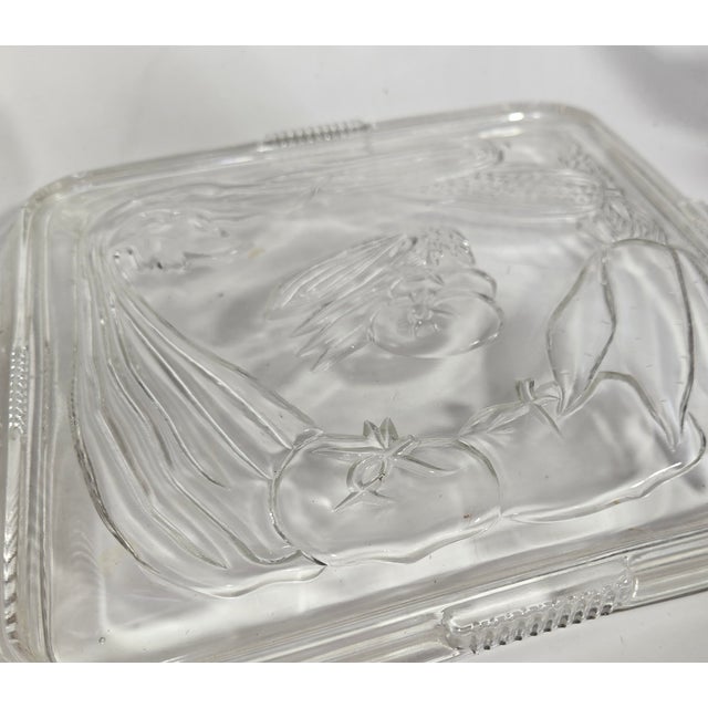 Glass Bountiful Harvest Sculpted Casserole Dish For Sale - Image 7 of 12