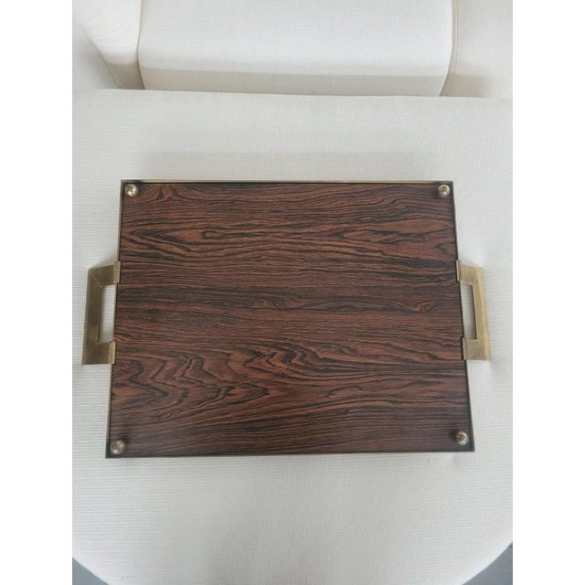 Gold Mid-Century Gold-Plated Brass Tray, 1970s For Sale - Image 8 of 11