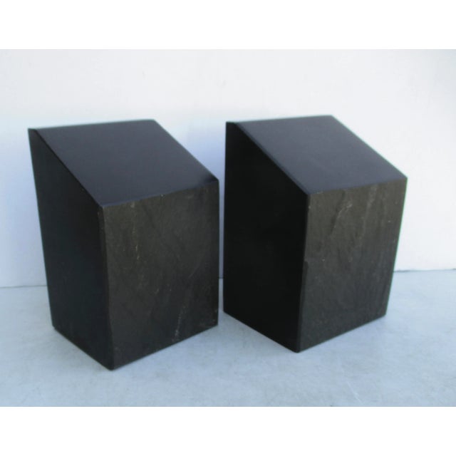 1970s 1970s Mid-Century Black Granite Bookends - a Pair For Sale - Image 5 of 9