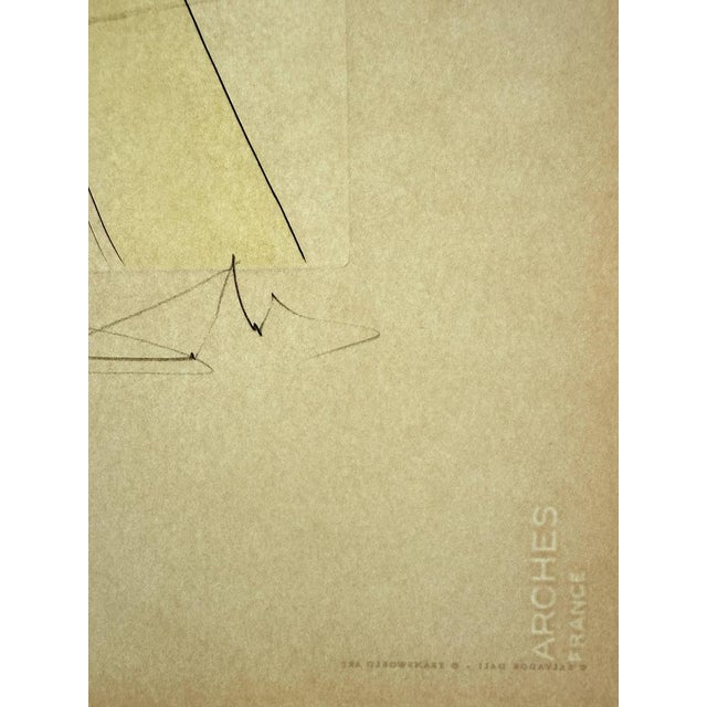 Salvador Dali, God, Time, Space, and the Pope, 1973, Drypoint Etching with Stencil For Sale - Image 7 of 8